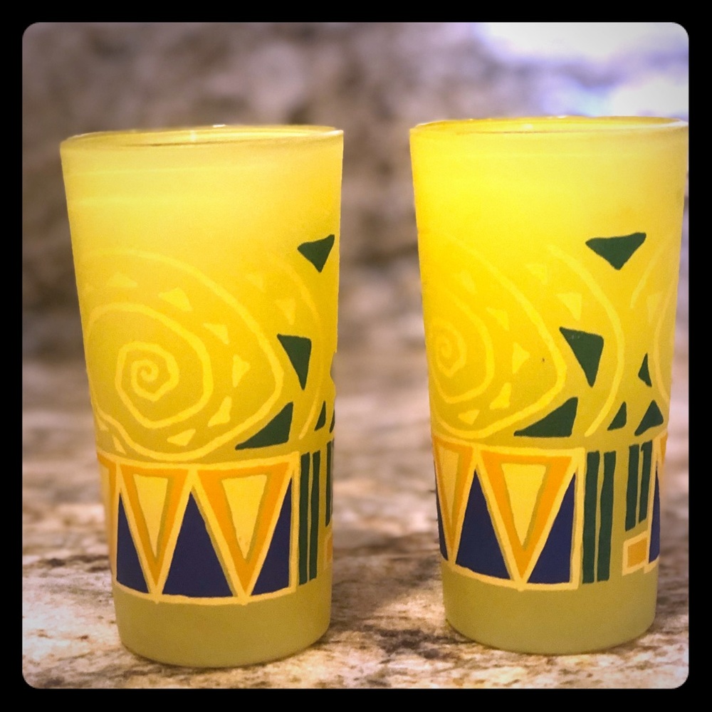 Covetro Italy Retro Glass Tumblers By Cerve/Rare